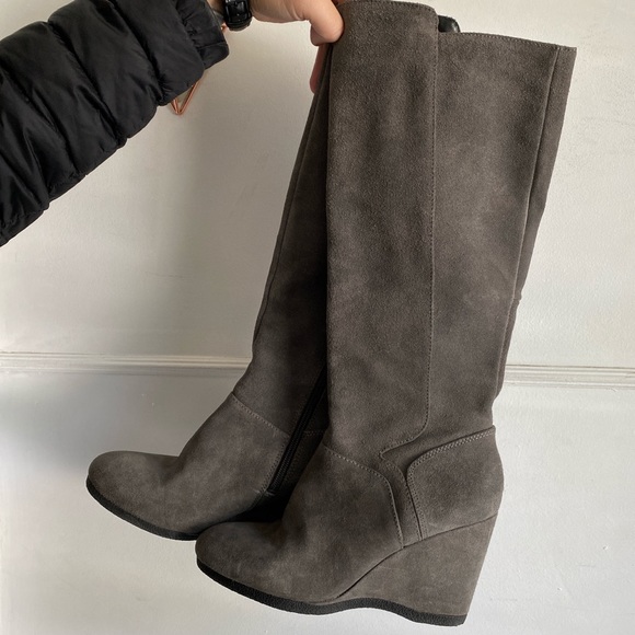 Nine West Grey Suede Boots - Picture 1 of 2